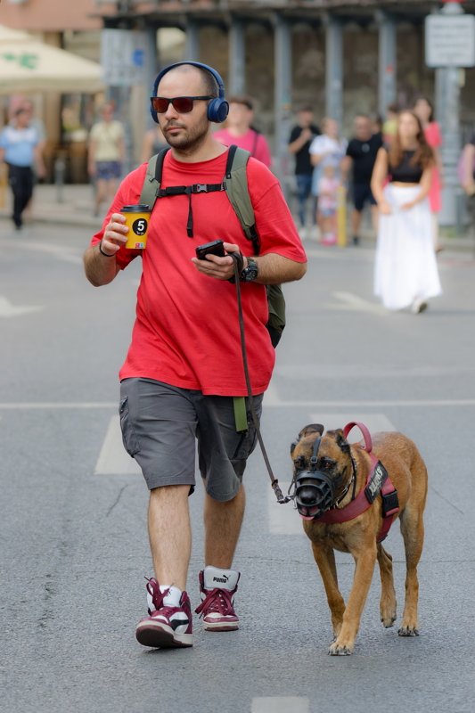 Man with dog